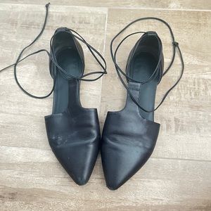 VINCE Leather D’Orsay Flats
